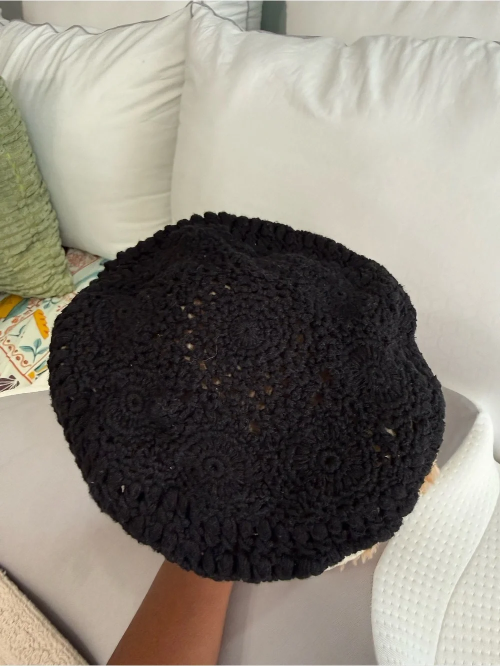 Black Knit Beret for Kids - Cozy Winter Hat